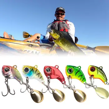 5pcs /set Fishing Lures VIB Tail Spinners Bait For Saltwater Bass Lures Fishing Jig Crankbait With Hooks Fishing Spinner Blade 1
