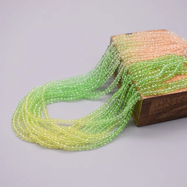 New 2x3mm Dyeing Loose Spacer Czech Beads Crystal Faceted Rondel Glass Beads for Jewelry Making Jewelry DIY Accessories 49 2mm 170pcs