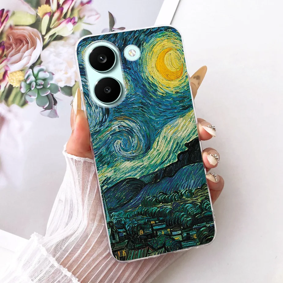 Colorful Flowers Painted Soft Slim Phone Case Cover