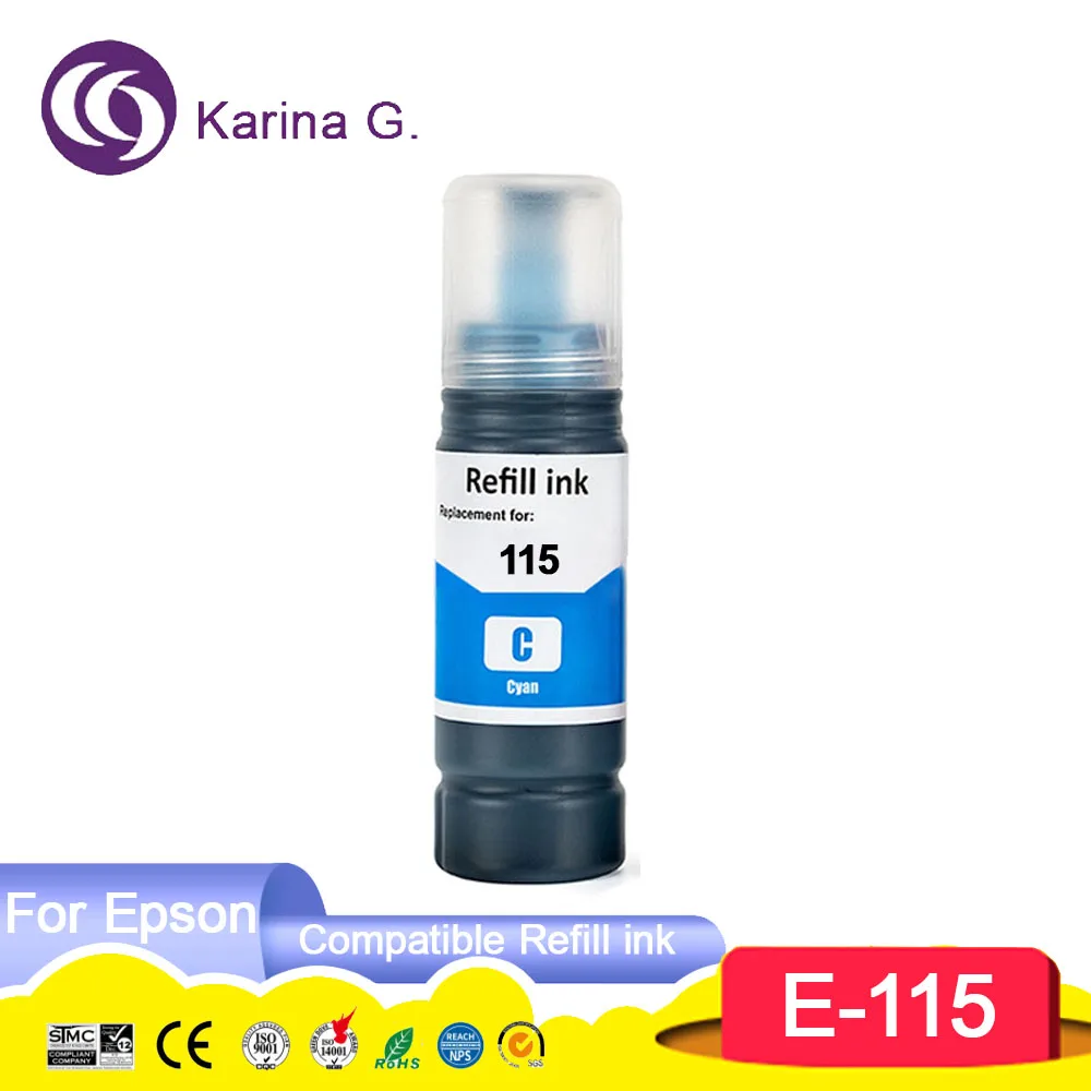 115 T115 Premium Compatible Bulk Bottle Water Based Refill Ink for EcoTank L816
