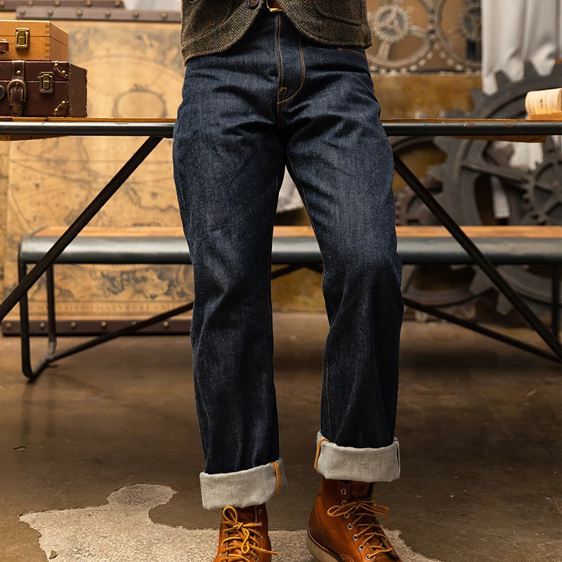 Red Tornado Grass Valley 350 Selvage Denim Jeans Straight Fit Mens Pant Amekaji 3