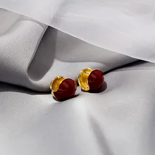  2022 New Pink Tulip Flowers Stud Earrings Contracted Fashion Elegant Fine Pearl Trend Women Earrings Christmas Jewelry 