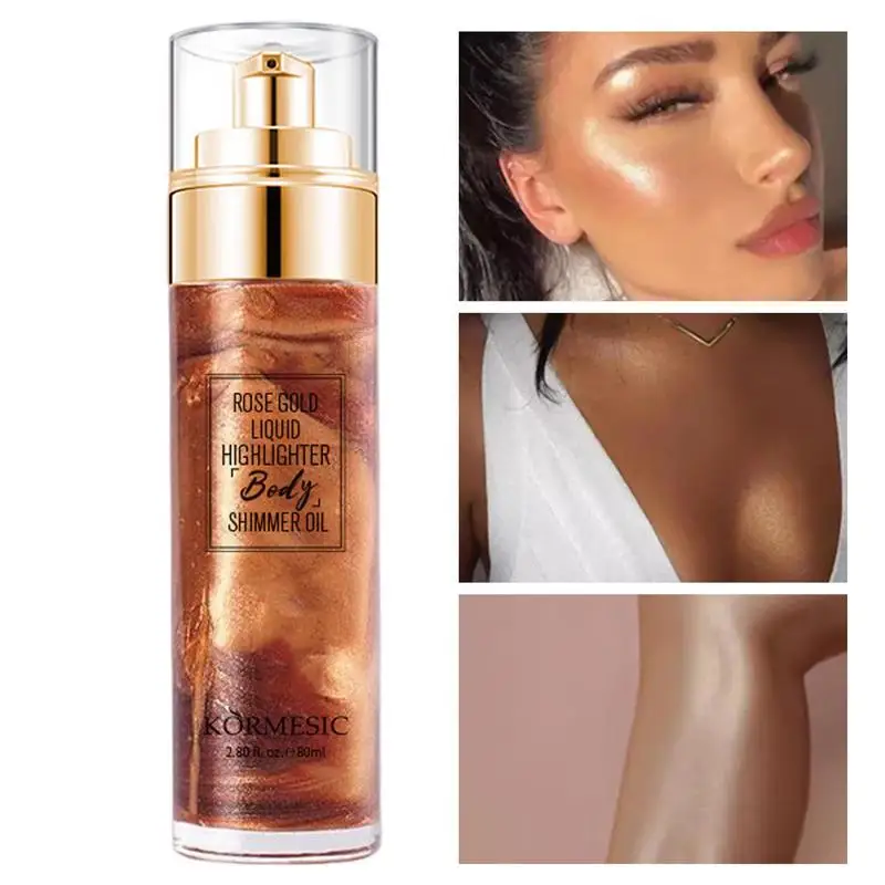 Glitter Spray Hair Body Glitter Spray Sparkly Quick High-Gloss Face Highlighter Long Lasting Shimmery Body Makeup Spray 6