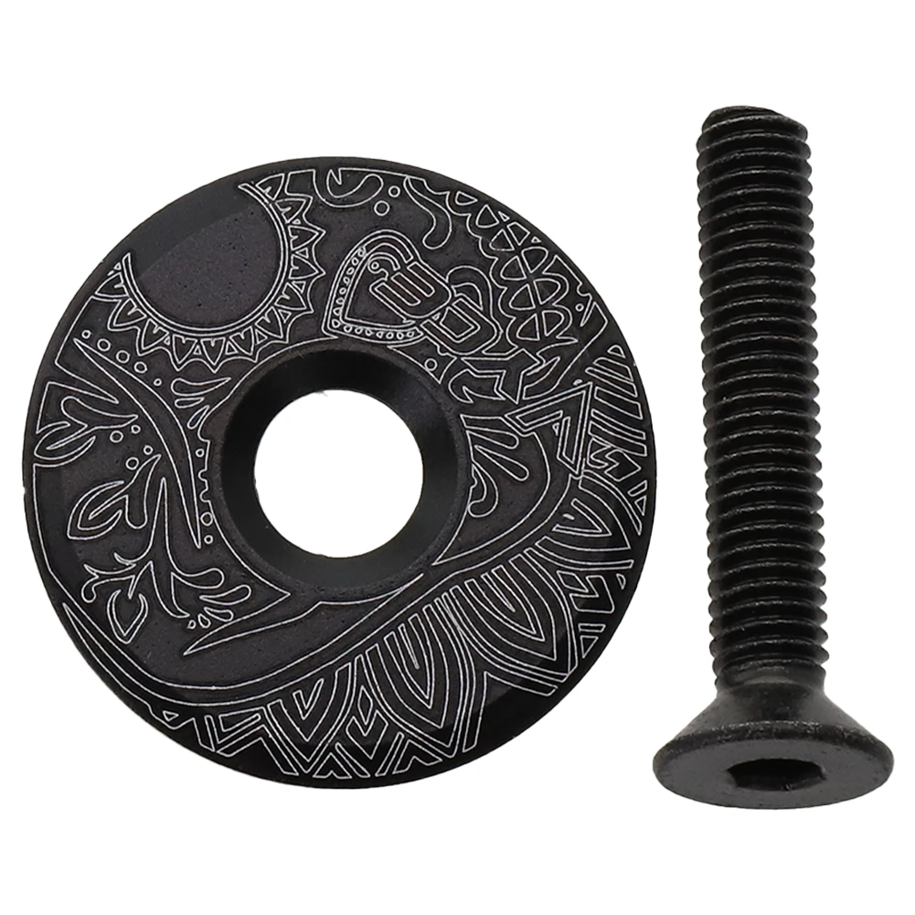 

VYCE Unmarked Bicycle Headset Carbon Top Cap Aluminum Alloy Bike Stem 28.6mm Mountain Road Bikes Headset Cover Accessories