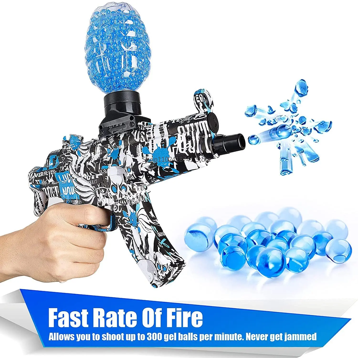 2022 Mp5 Electric Airsoft Gel Beads Soft Foam Blaster Automatic Air Gun