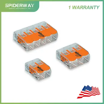 컴팩트 와이어 커넥터, 10 PK 와고 221-612 레버-너트, 10AWG 2 도체