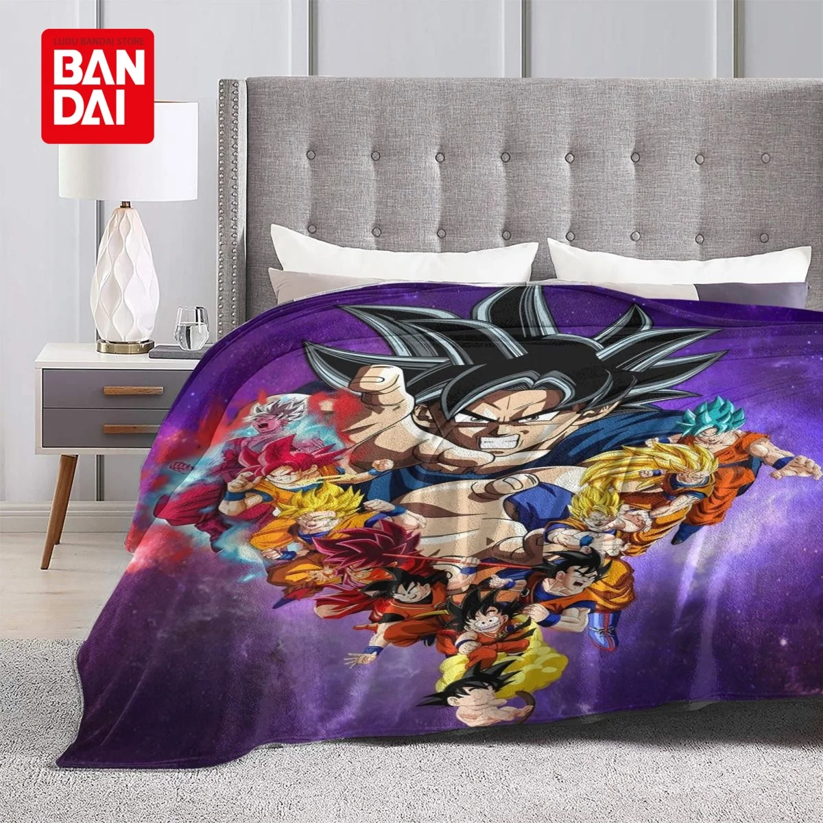 Bandai Goku Japan Anime Dragonball Z Throw Blankets on Bed Sofa