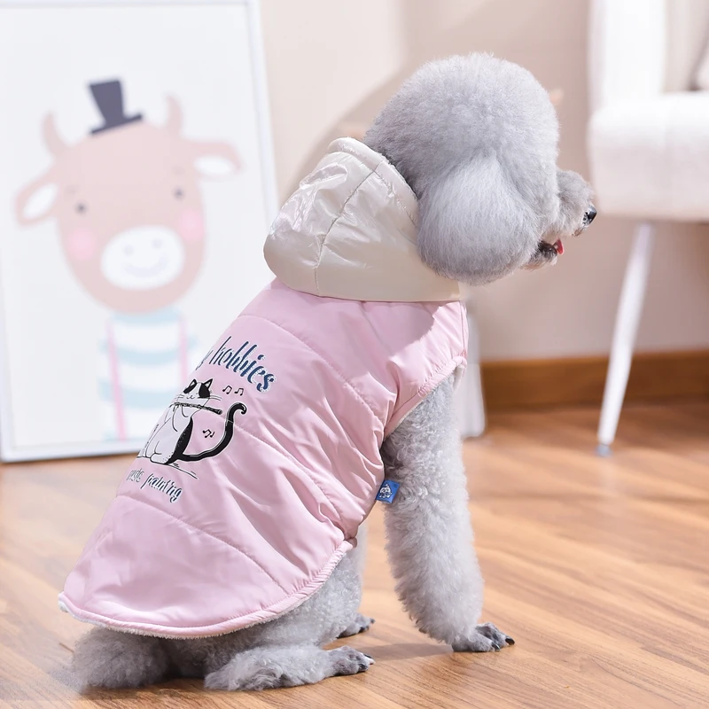 실버 햇 강아지 옷 2XL 겨울 닥스훈트 재킷 후드티 소형 및 중형견용 강아지 동물 불독 겨울 옷 커버