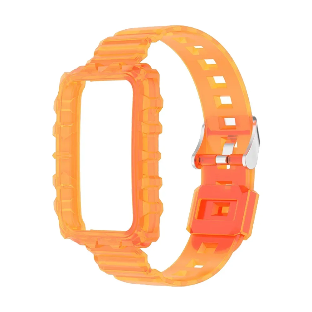 Soft Silicone Transparent TPU Sport Strap with Protective Case