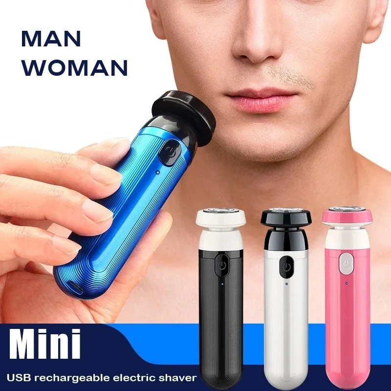 

Portable Electric Shaver Mini Razor Shaver USB Rechargeable Travel Washable Beard Knife Mustache Shaving Machine for Men