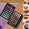 40 Color Matte and Glitter Eyeshadow Palette with Brushes – High Pigmentation Eye Makeup