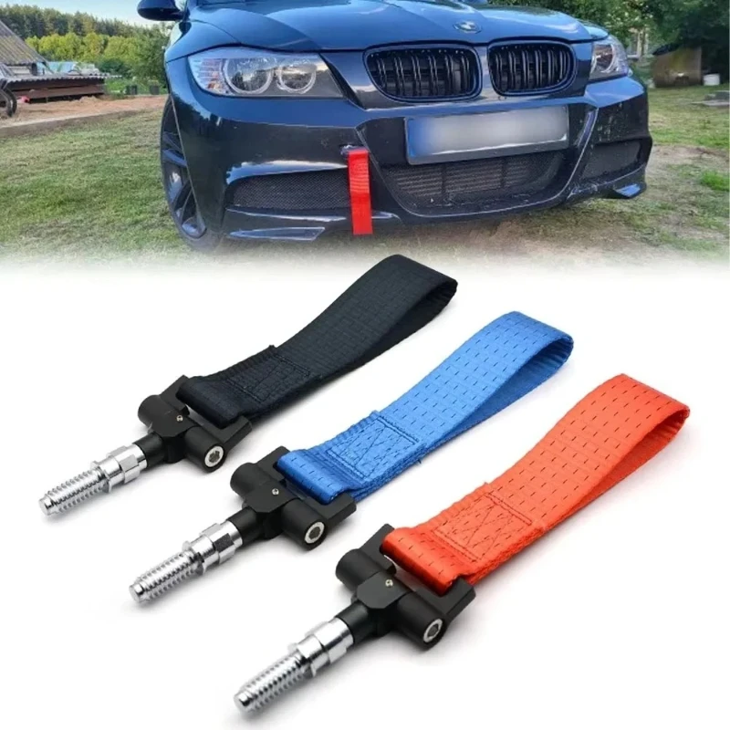 Crochet de remorquage de course, crochet de remorque de voiture, corde de ceinture européenne pour BMW E46 E30 E32 E36 E90 E91, accessoires de réglage de dérive de voiture — vue principale