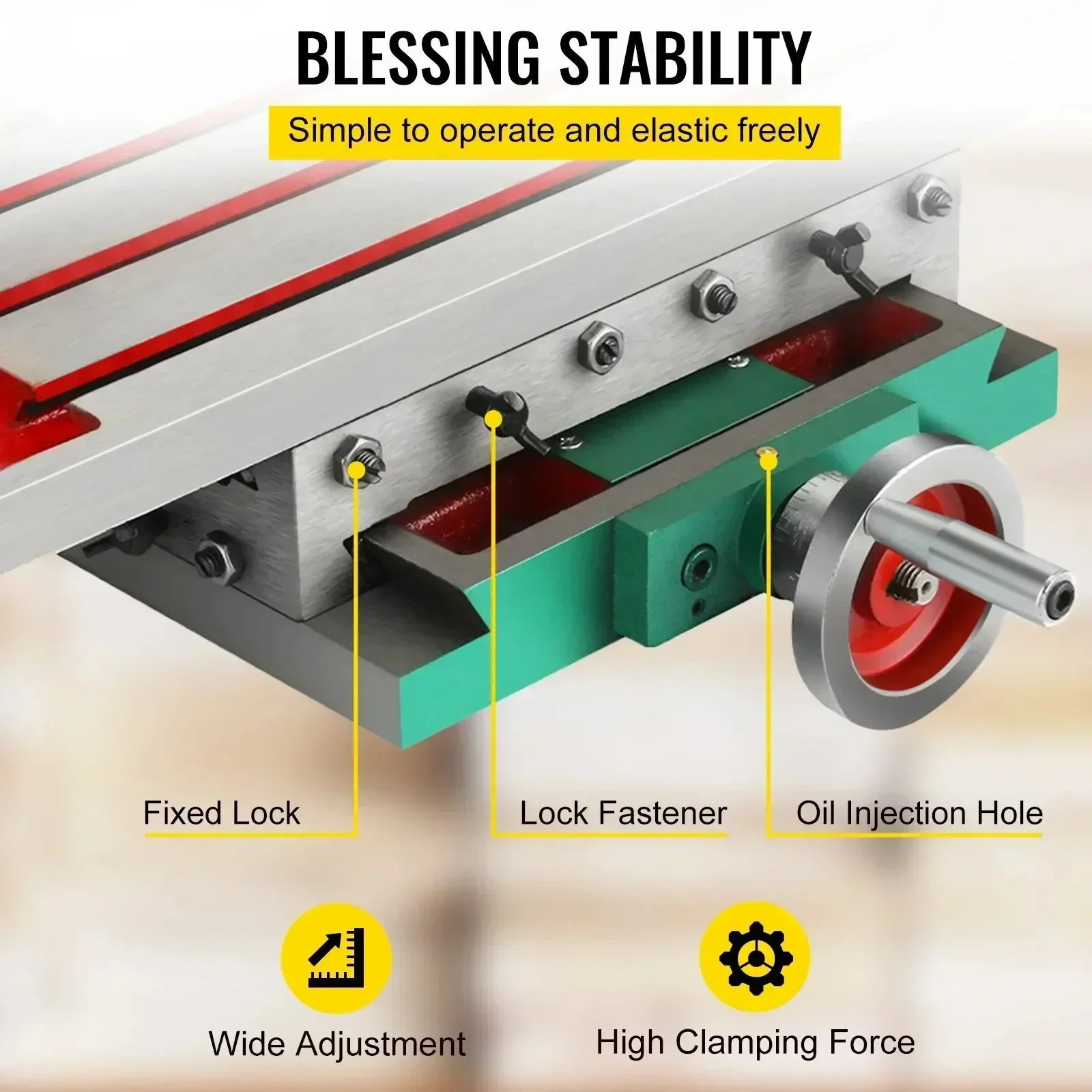 Milling machine tools,tilting milling table VEVOR Milling Table 17.7&times;6.7Inch Compound Slide Multifunction Worktable Cross Milling Machine Compound 2 Axis 4 Ways Drill