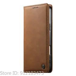 Premium Anti - Theft Leather Flip Phone Case - Business Wallet with Matte Book Cover Finish - OPPO Reno8 T 5G (Light brown)