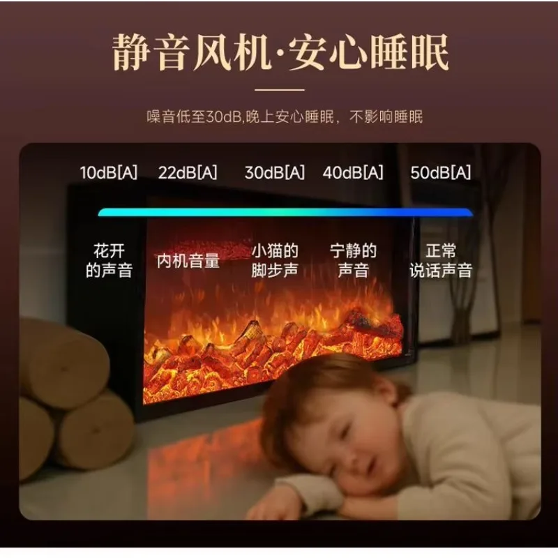 เตาผิงไฟฟ้าจำลองเปลวไฟตกแต่งตู้ เครื่องทำความร้อนในบ้าน ห้องนั่งเล่น เตาผิงปลอมแบบฝังในตัว แกนเตาผิงทีวี 1