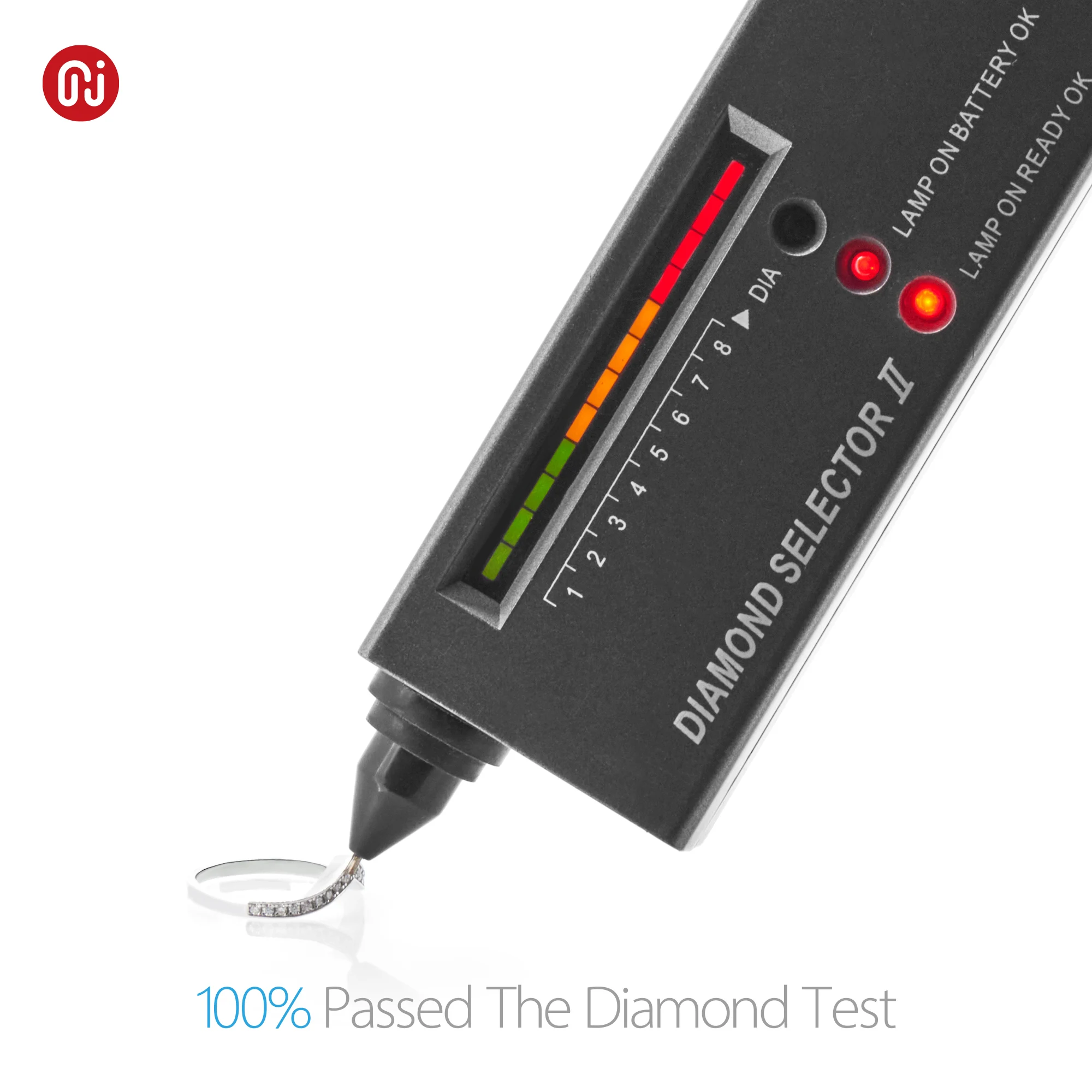 GIGAJEWE-모이사나이트 1.2/1.3mm 라운드 컷 D VVS1 스태킹 가능 반지, 다이아몬드 테스트 통과 패션 사랑스러운 여자 선물