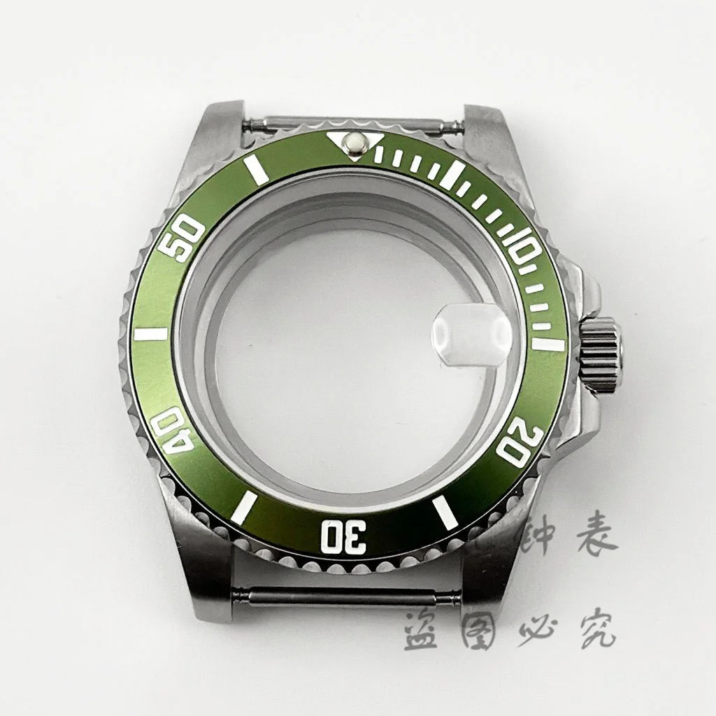 High-Quality 40MM GMT Watch Case with Aluminum Bezel, Stainless Steel Finish