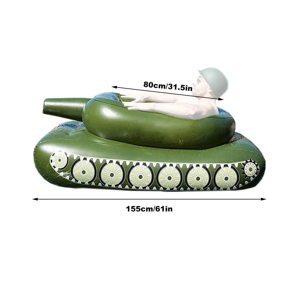 Battle Tank Shaped Inflatable Swimming Pool Toy With Free Water Gun| Outdoor Hot Tubs