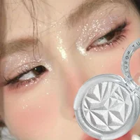 Monochrome Pearlescent Highlighter Powder Palette Diamond Glitter Brighten Face Contour Long Lasting Shimmer High Gloss Powder 1