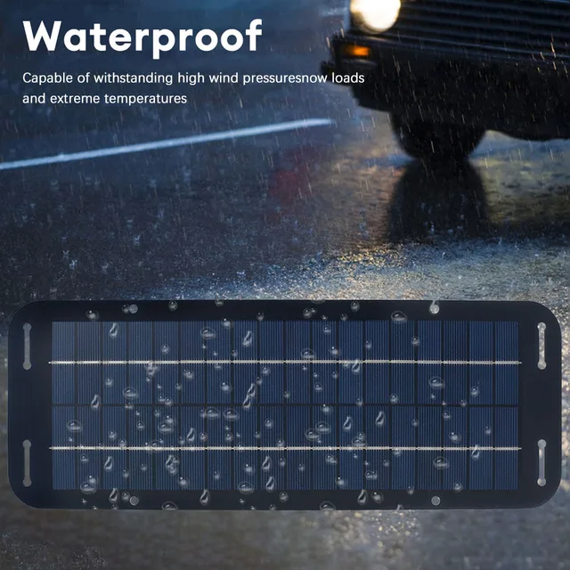 12V Solar Panel Kit IP65 Waterproof Portable Solar Charger Kit With 4 Suction Cups for Car Motorcycle High Efficiency Charging 3