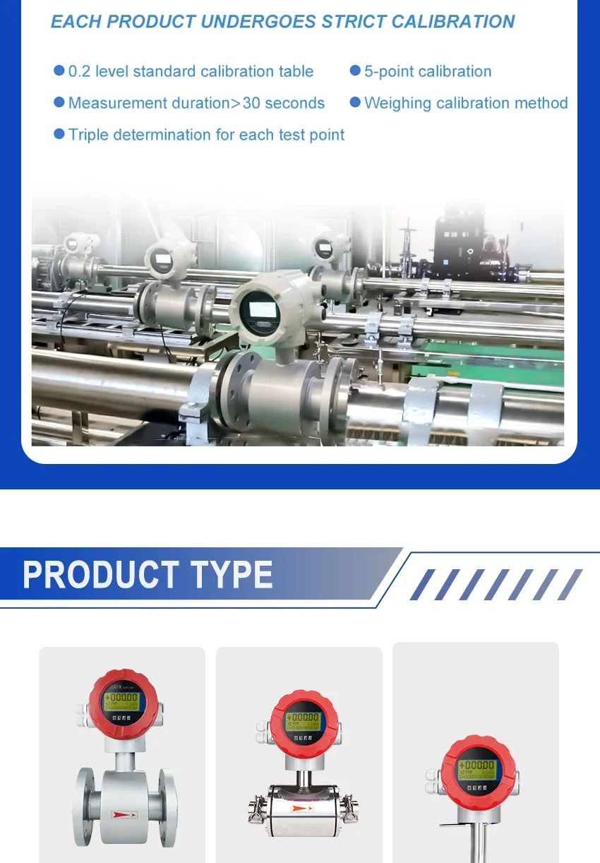 Sanitary Clamp Type Electromagnetic Flow Meter, High Accuracy 0.5%, IP67, 4-20mA