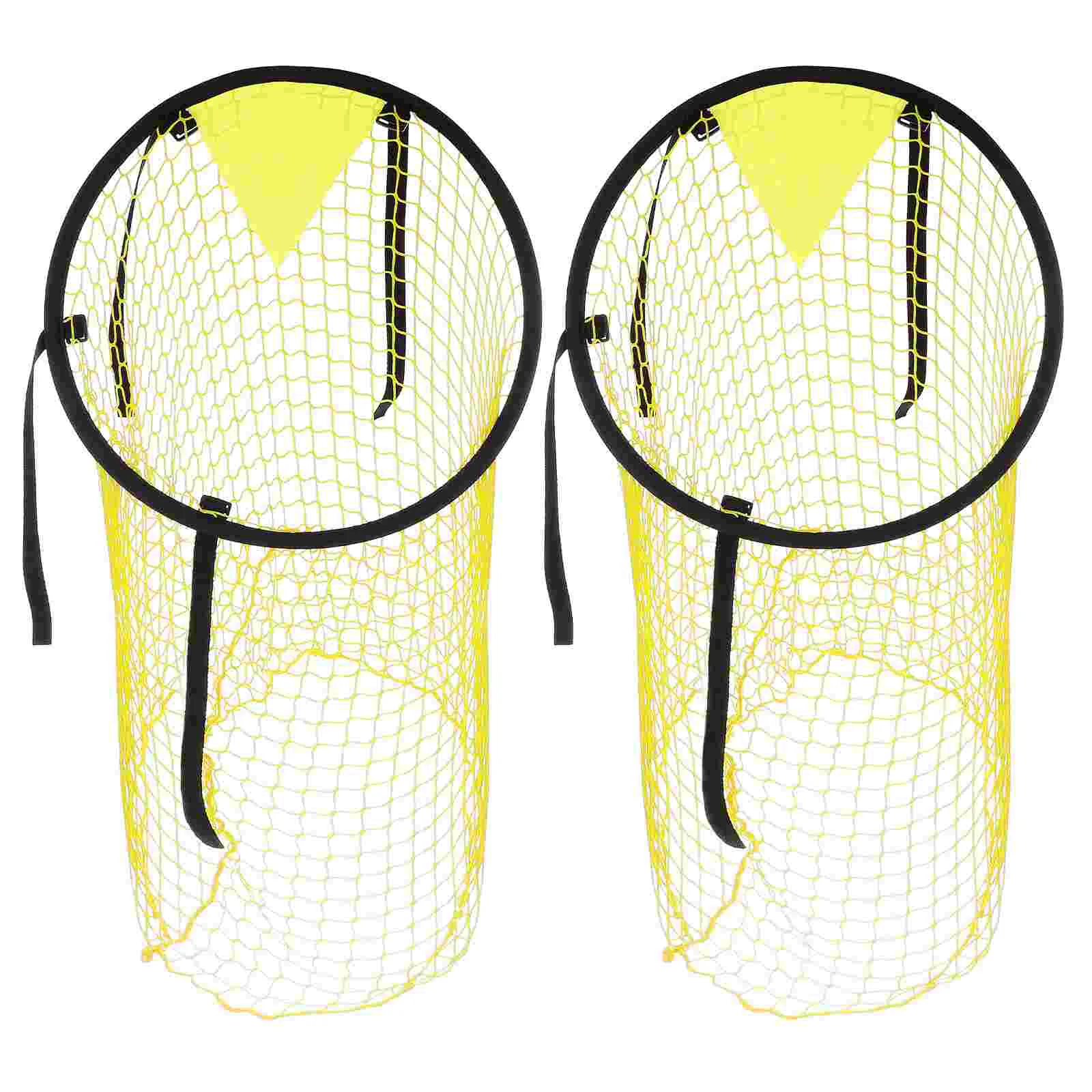2 Pcs Football Goal Pocket Soccer Netting Balls Netting Training Equipment Net Indoor Practice Polyester