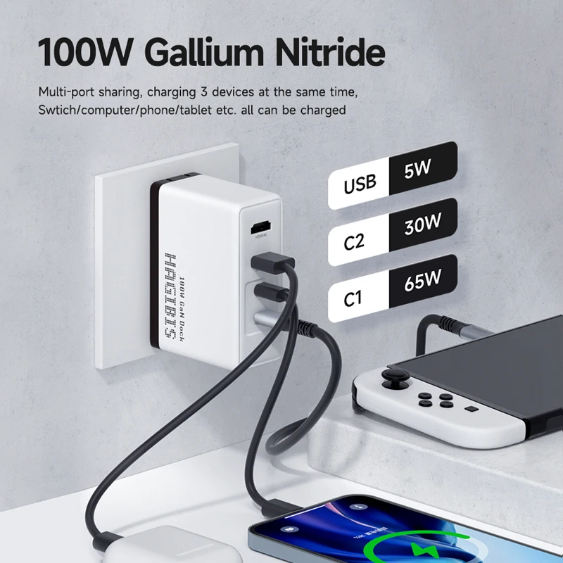 Hagibis-switch Dock Charger Docking Station de tv Portátil Rog Ally 30w Vídeo 4k Carregamento Rápido 100w Rj45 - Imagem 2