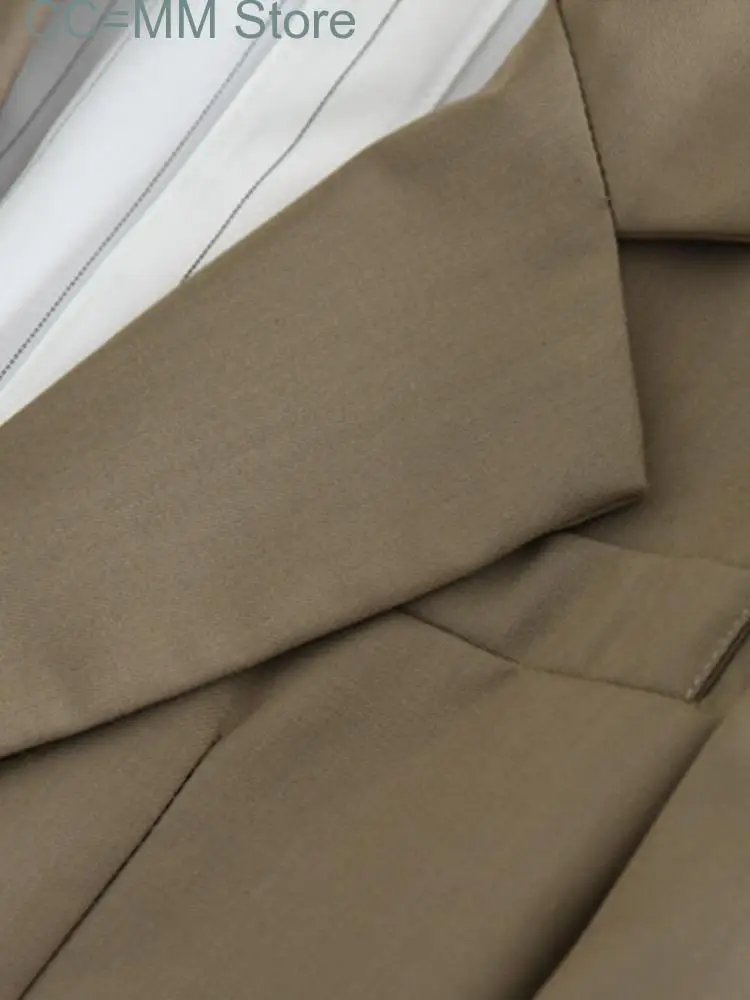 New Patchwork Blazer For Women Striped Notched Single Breasted Fashion Coat Female Casual Clothing Spring