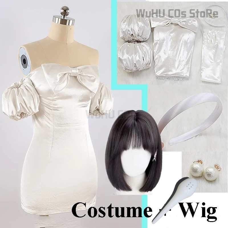 Anime ALIEN STAGE Sua Cosplay Costume Wig Gown Dress Halloween Party Roleplay Influencer Performance Clothes Sexy Lady Outfit