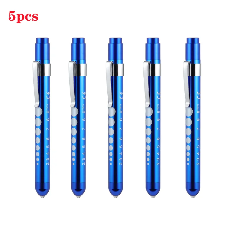Compact LED Medical Penlight with Pupil Gauge and Work Light Functionality