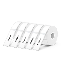 Portable Inkless Bluetooth Thermal Label Printer with Auto - Cut Function and 5 - Pack Label Rolls (5PK White 12 - 40mm)