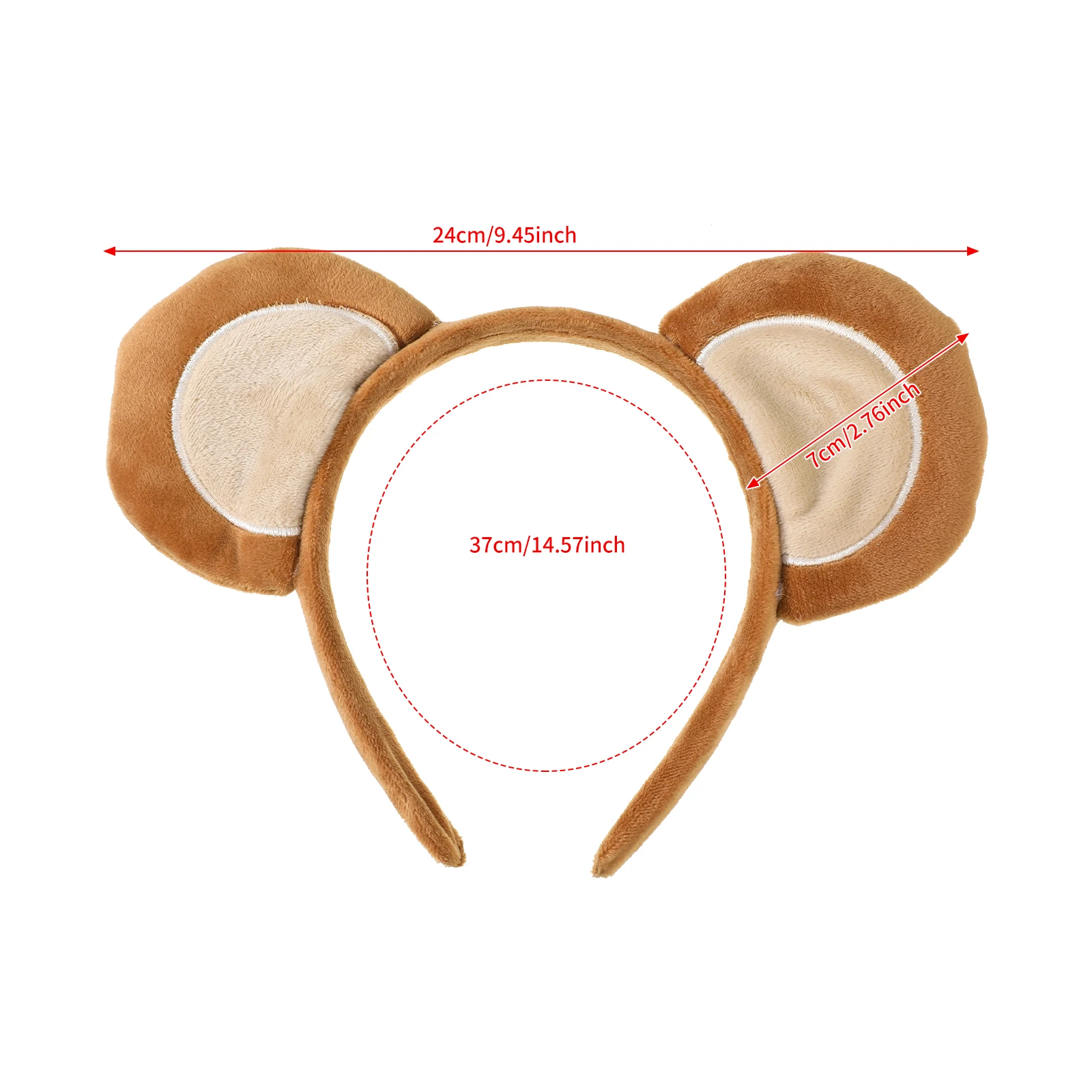 1pc Fashion Plush Hairband For Women Girls Fluffy Bear Ears Headband Vintage Hair Hoops Cute Festival Party Hair Accessories