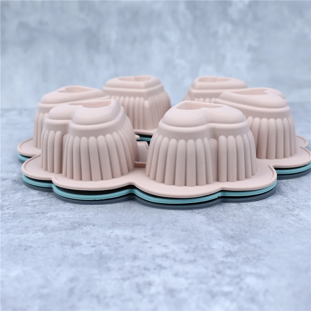 Description Picture 4 of itemHeart Chocolate Molds 6 Cavity Love Shape Silicone Forms Dessert Mousse Jelly Mold Confeitaria Cake Decoration Tools