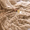 Winter light luxury rabbit plush blanket thickened double-sided velvet throw blanket plush nap blank 5