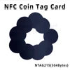 10/50/100pcs NFC RFID Tags Black Coin, 13.56MHz, Compatible with TagMo NFC 215, 25mm, 504 Bytes, NFC Personal Automation NFC215 6