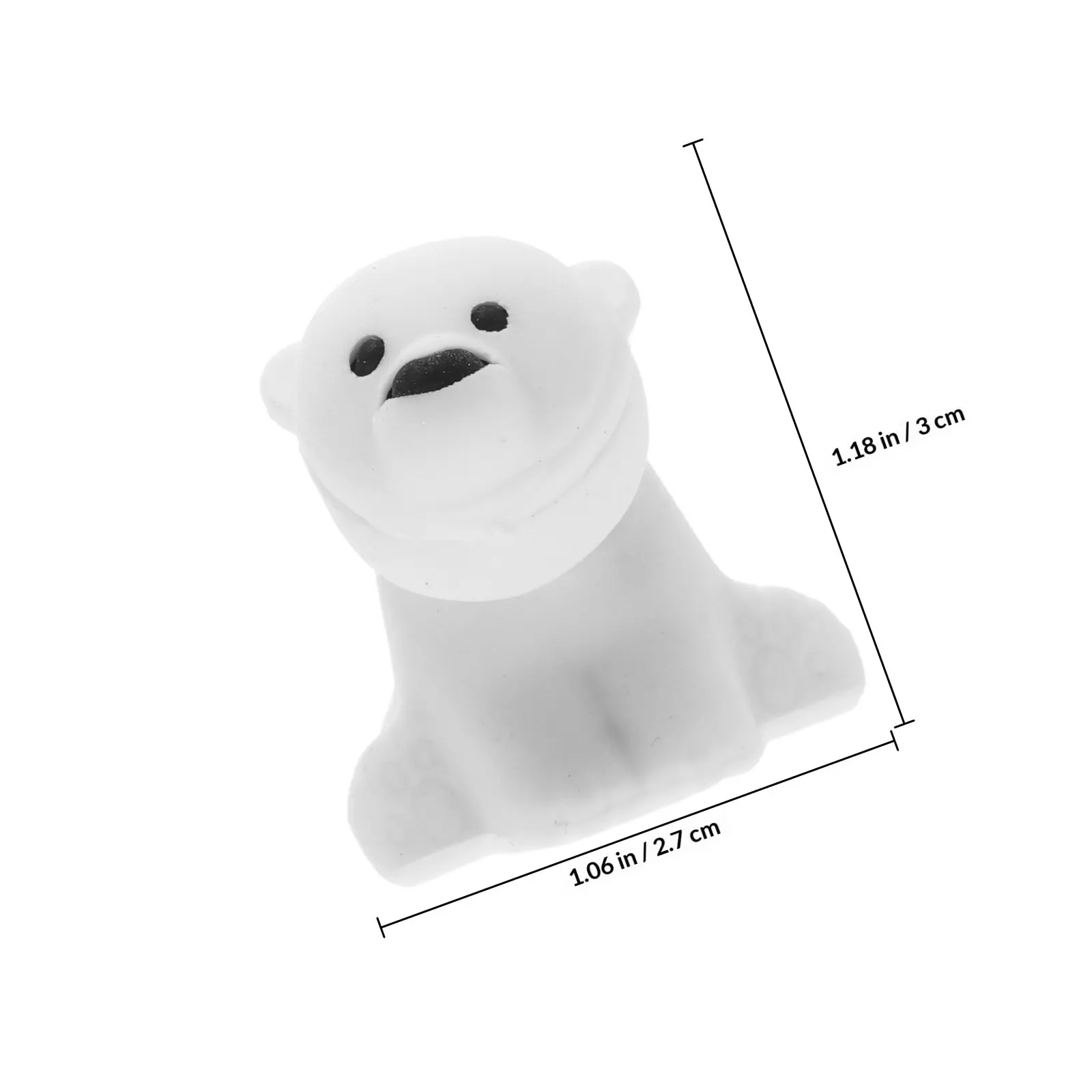 20Pcs 북극곰 고무 지우개 귀여운 동물 지우개 쉬운 지우기 연필 자국 분리 재조립 퍼즐 학습 도구