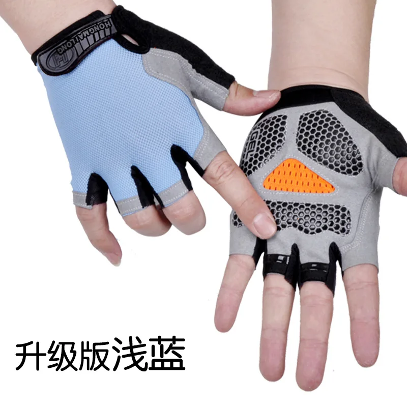 Cycling Gloves Anti-Slip Anti-sweat  Breathable Bicycle Motorcycle Gym Yoga Sport Training Men Women Half Finger Gloves 5