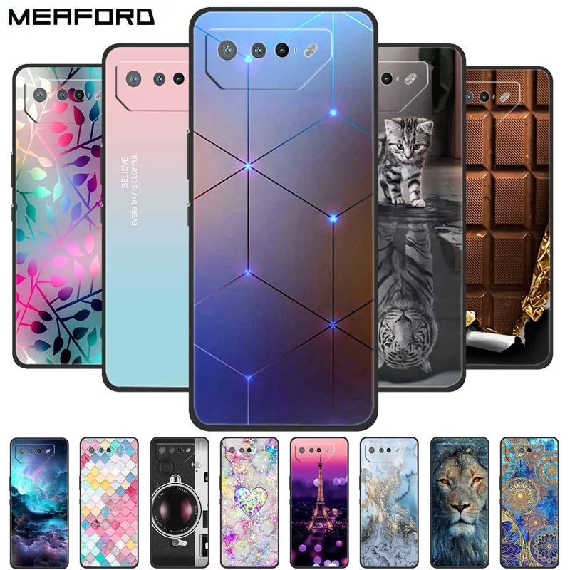 Per Asus Rog Phone 7 Ultimate Case Soft Tpu Silicone Cute Cats Cover Per Asus Rog Phone 7 Ultimate Custodie Per Telefoni Fundas Coques