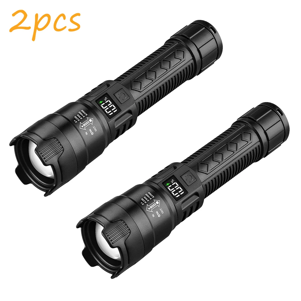 Strong Light Lantern High Power LED Flashlight USB Rechargeable Powerful Tactical Torch Super Long Range Lamp Outdoor Fishing