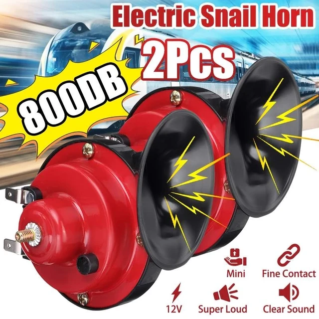 NEUE 2PCS 800DB Laut Auto Air Horn 12V Trompete Super Zug Horn für Lkw  Fahrzeug Horn Dual-ton Elektrische Schnecke Air Horn Pfeife - AliExpress