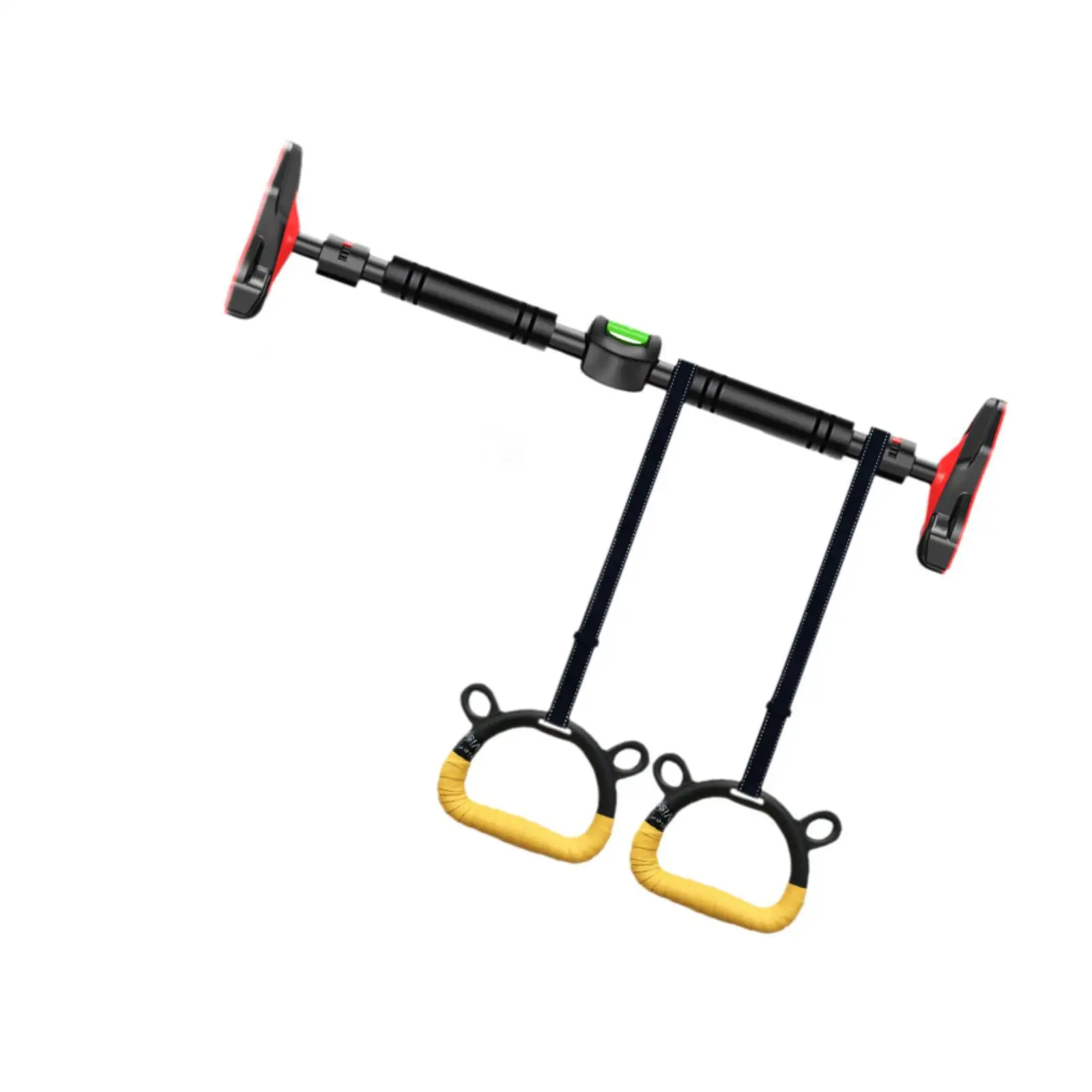 도어웨이용 풀업바, 견고한 운동용 텔레스코픽 바, 길이 70cm-96cm, 체조 링 포함, 근력 트레이닝용 도어 수평 바