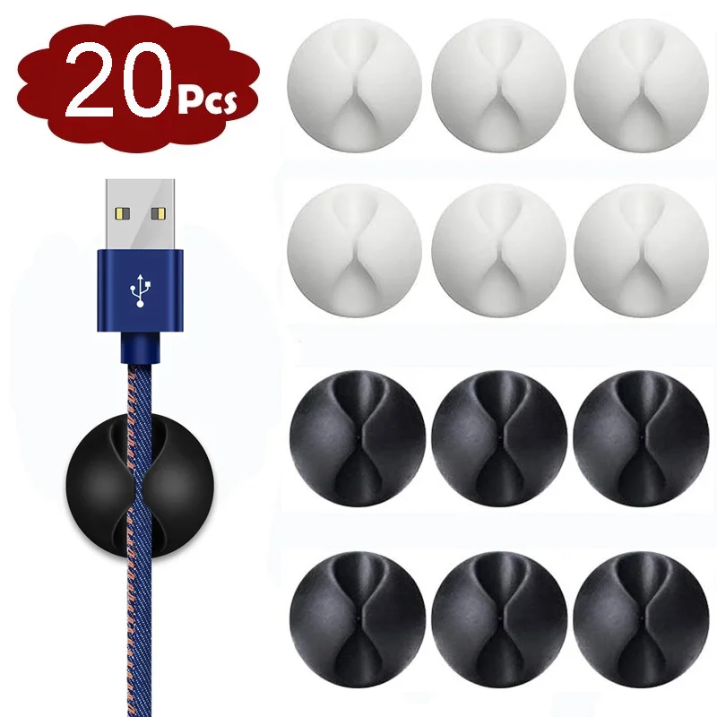 Silicone Headphone Landline Cable Clip Cable Holder Desktop Self
