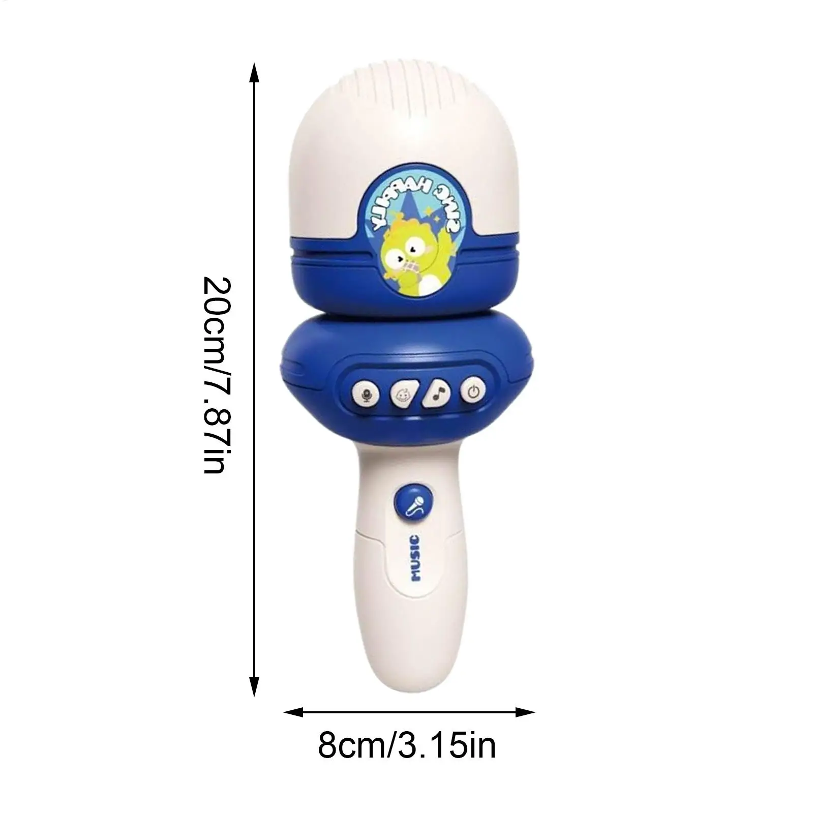  마이크 장난감 어린이를위한 음성 체인저 마이크 3 세 를위한 내장 음악이있는 휴대용 노래 장치