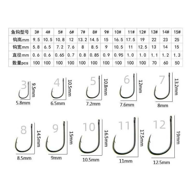 100pc/lot Fishing Hooks Double Bait Holder Barbed Fishhooks Long Shank Carbon Steel Sharp Fishhook Beach and Live Bait Fishhooks