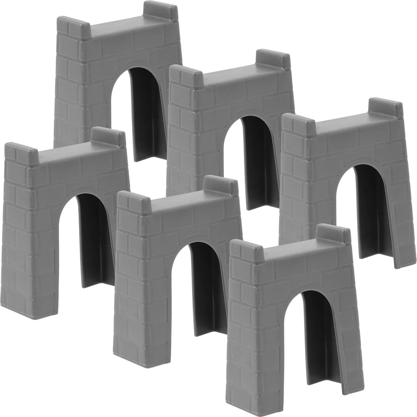 

6 Pcs Suspension Bridge Train Pier Child Wooden Toys Plastic Railway Accessories