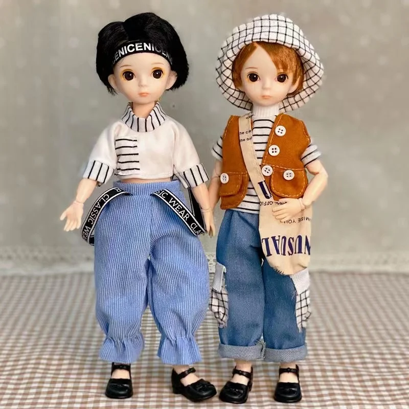 1/6 Boy BJD Doll 30CM Jointed Doll With Replaceable Wig Fashion Clothes Canvas Shoes Handmade Makeup Face DIY Toy Girl Gift dress up bjd 1 12 movable jointed princess dolls princess bjd doll with clothes and shoes multi joint doll molly girls doll