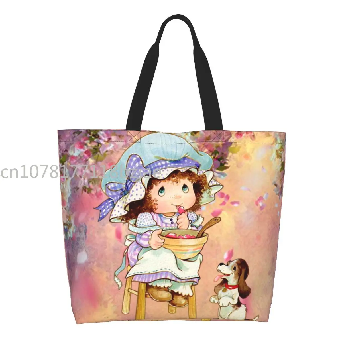 

Модная милая сумка-тоут для покупок Сара Кэй, многоразовая мультяшная сумка для продуктов, холщовая сумка-шоппер через плечо