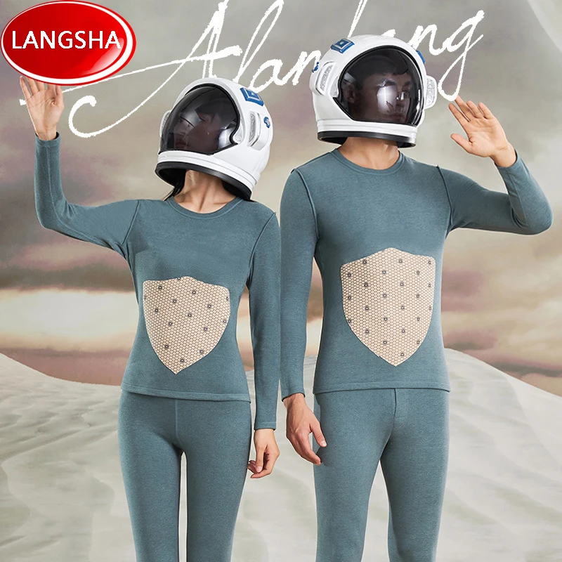 New Winter Women Thermal Underwear Thick Wool Cashmere Warm Intimates Long Johns Suit Couple Two Pcs Sets Men Thermos Lingerie