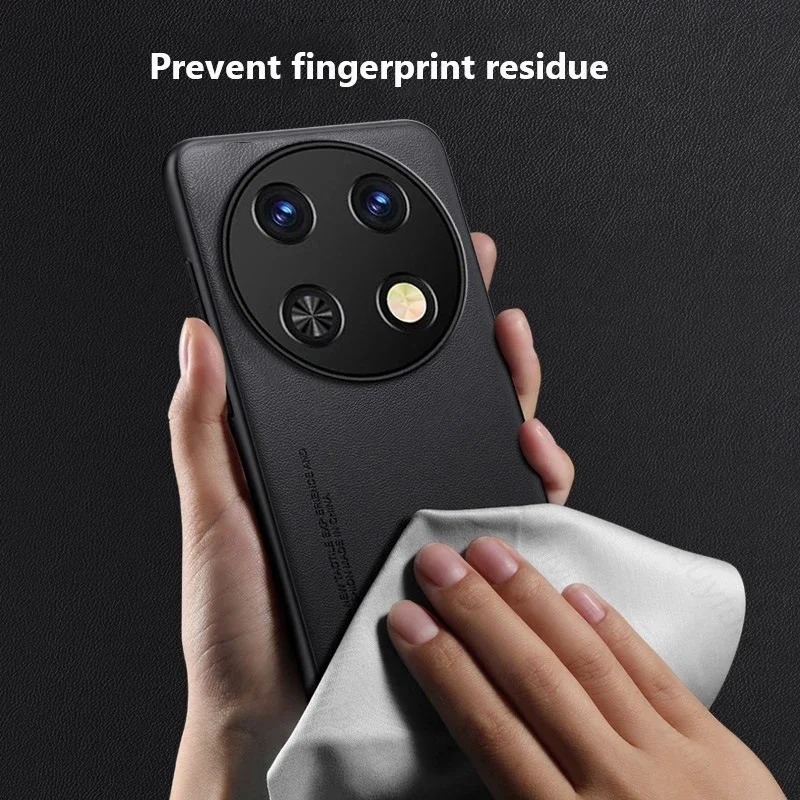 Elegant Leather Back Cover - Shockproof & Soft TPU Bumper