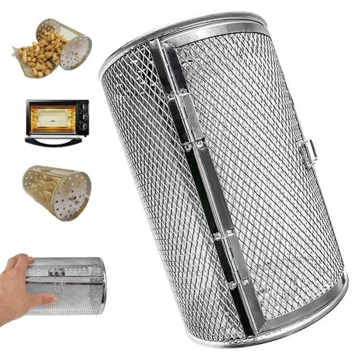 Grill Basket Rotisserie Basket Oven Round Rack Heat Resistant Kitchen Grill Roaster Air Fryer Gadgets